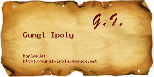 Gungl Ipoly névjegykártya